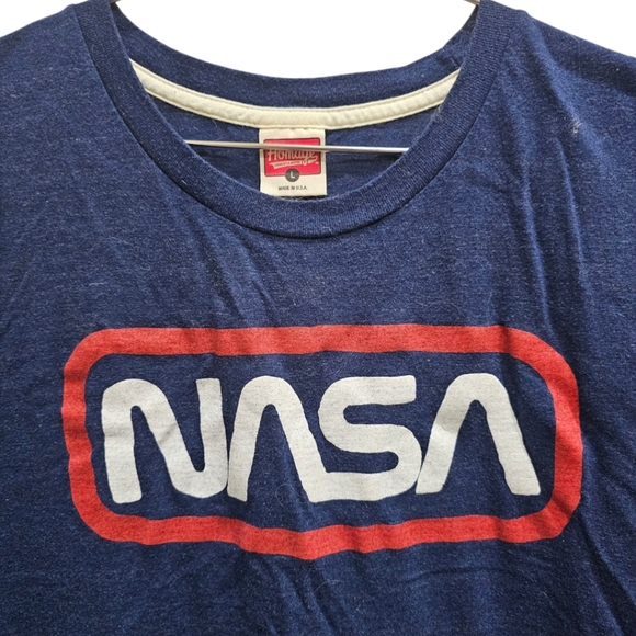 Homage Nasa Tee Blue Heather Large - Picture 2 of 3